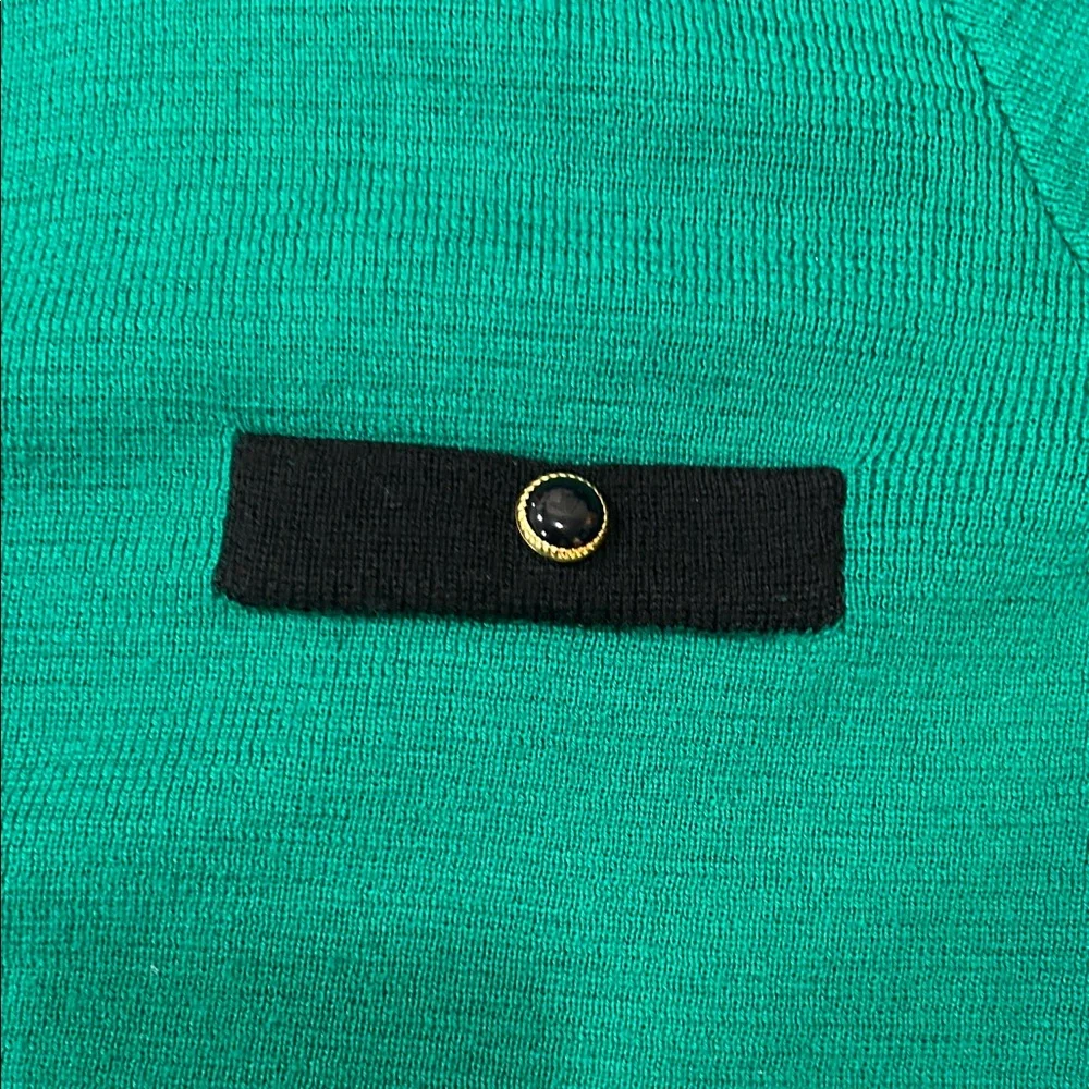 JH collectibles wool women Green and Black Cardigan Sweater, size S. - Picture 3 of 6
